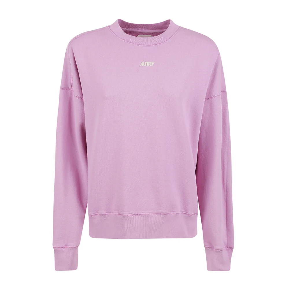 Autry Comfortabele Bicolor Sweatshirt voor Dames Pink Dames