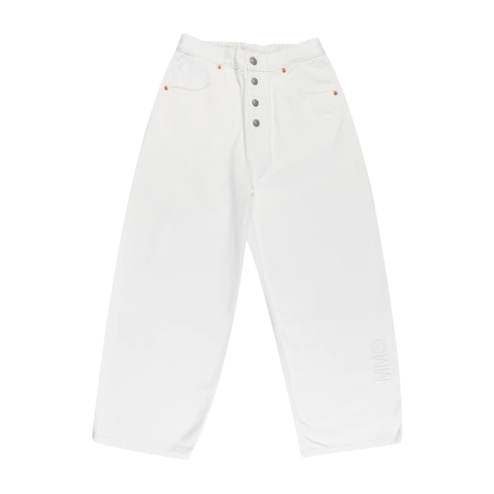 MM6 Maison Margiela Jeans med vida ben för tjejer - vit White, Flicka