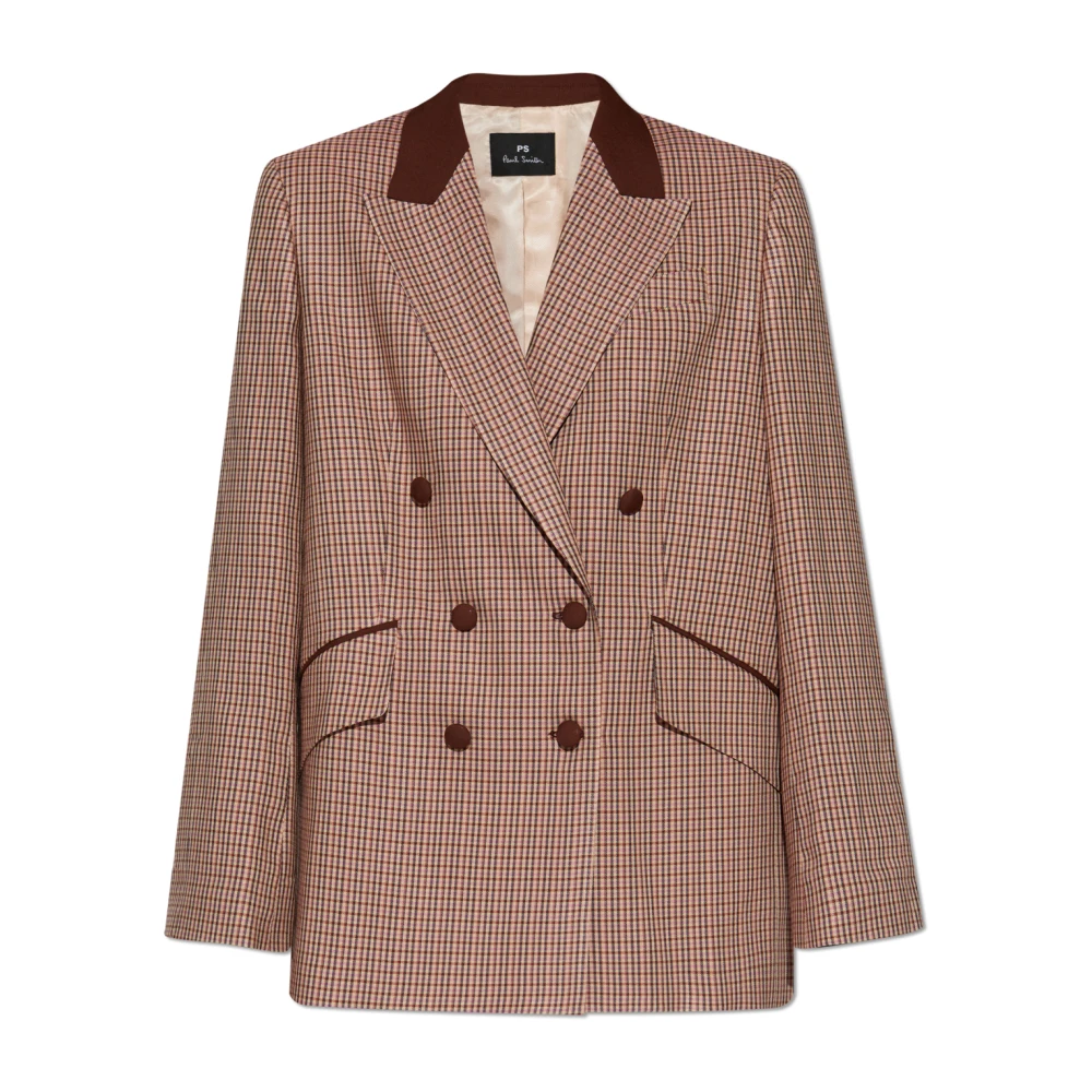 PS By Paul Smith Geruit patroon blazer Pink Dames