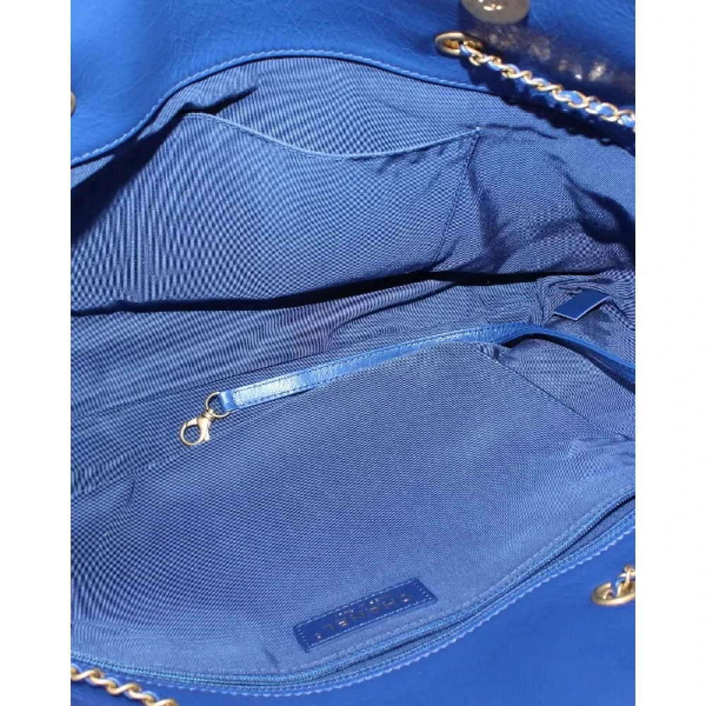 Chanel Vintage Pre-owned Leather totes Blue Dames