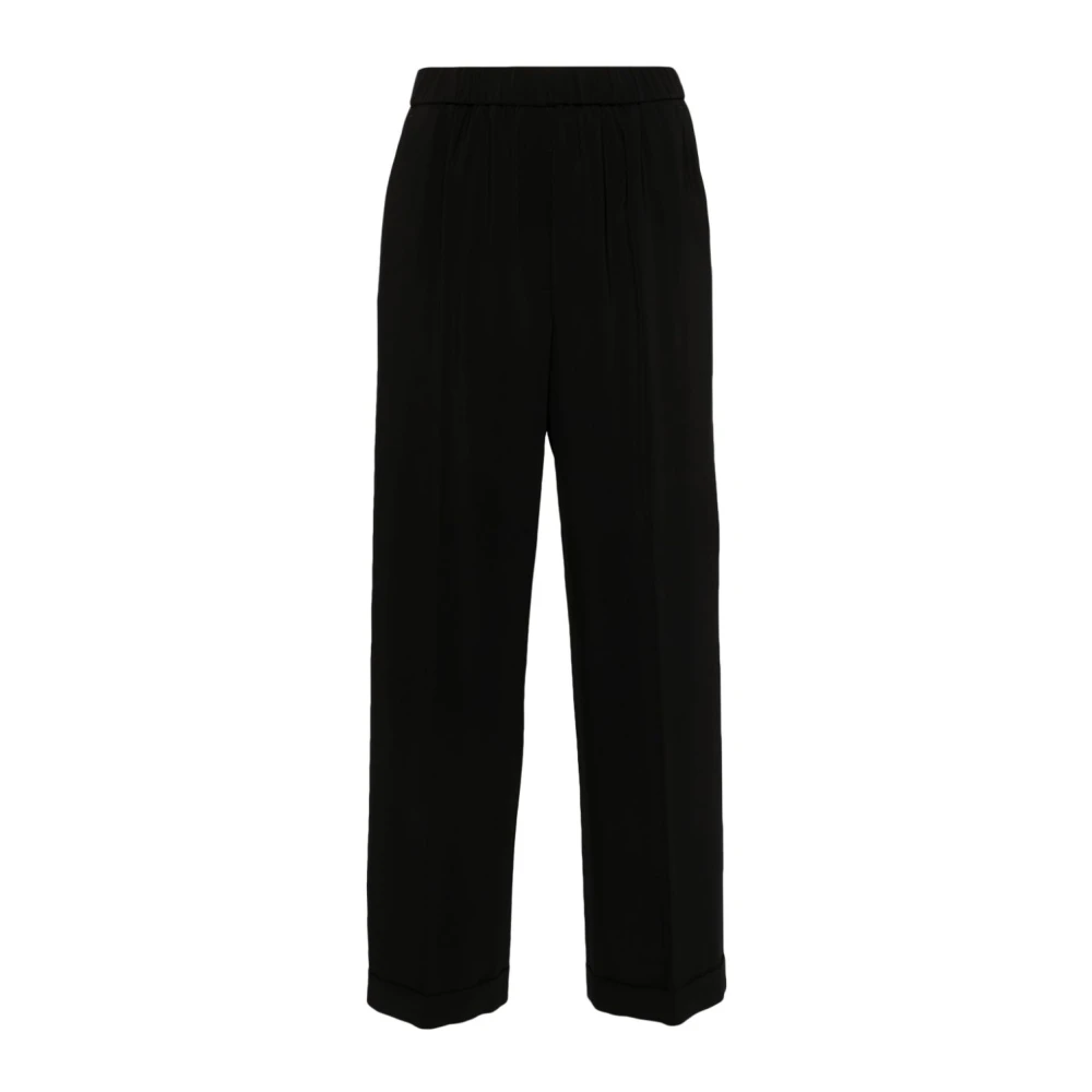 PESERICO Wide Trousers Black Dames