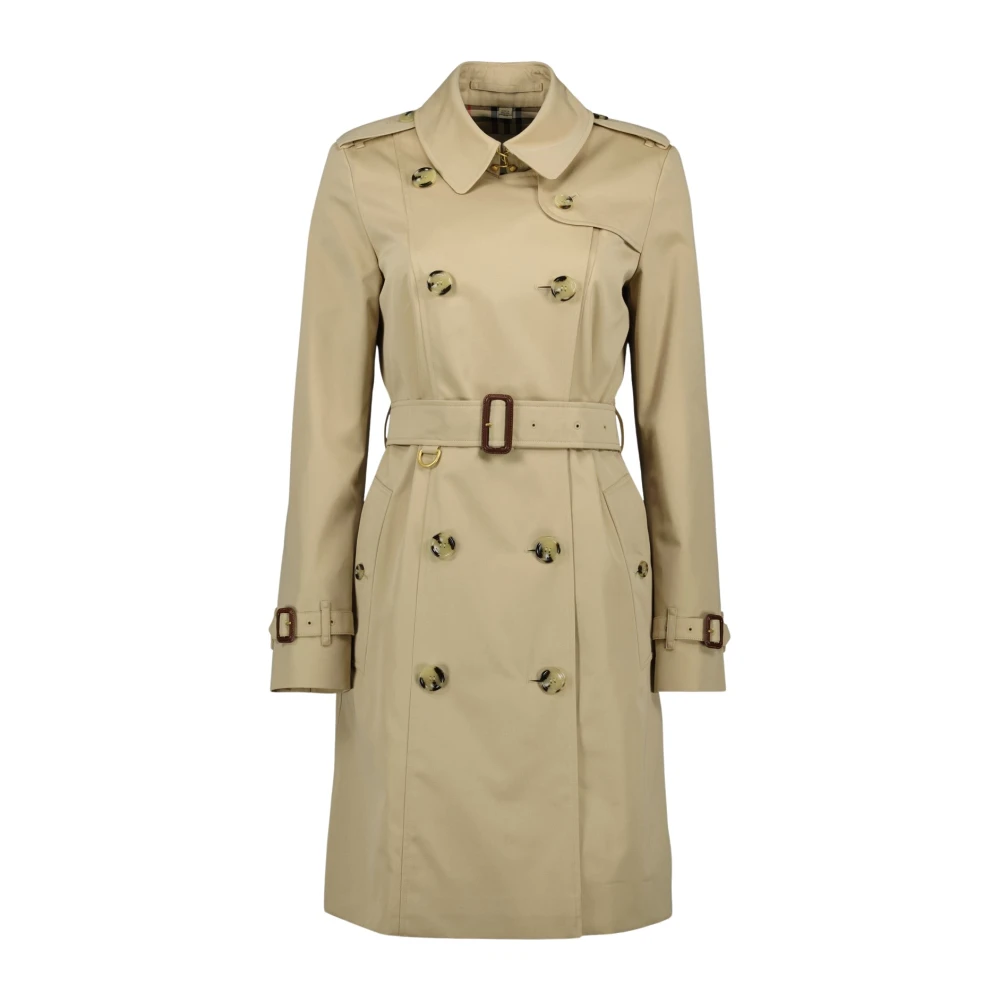 Burberry Lange Chelsea Trenchcoat Iconische Stijl Beige Dames