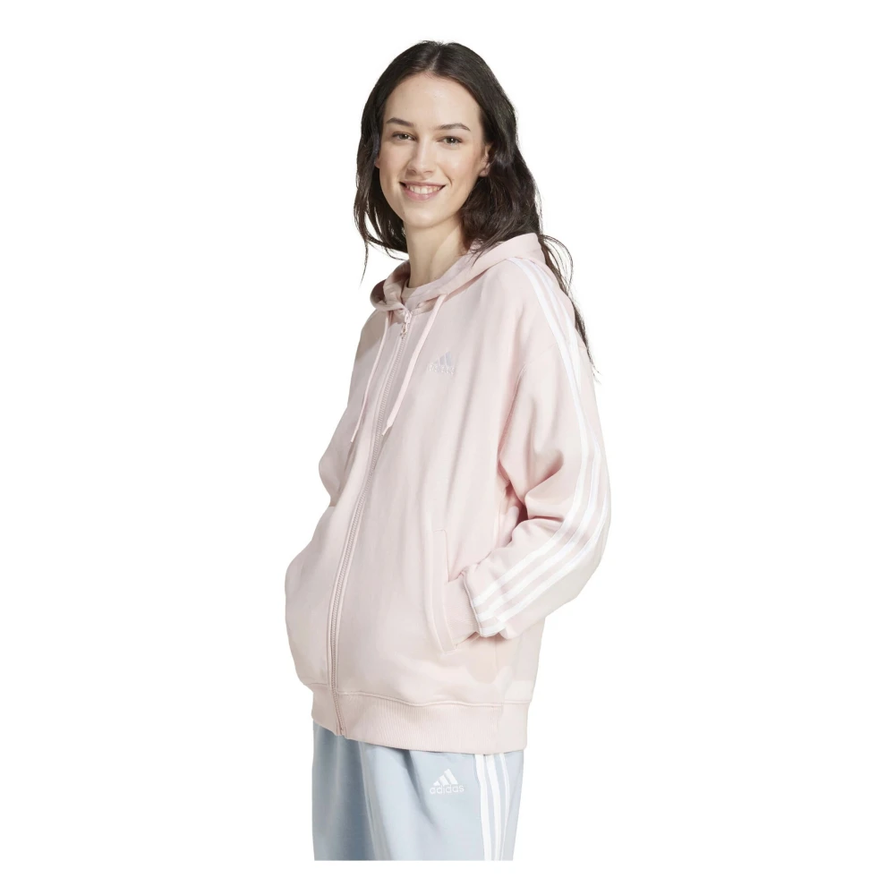 Adidas Essentials 3-Stripes Hoodie Pink Dames