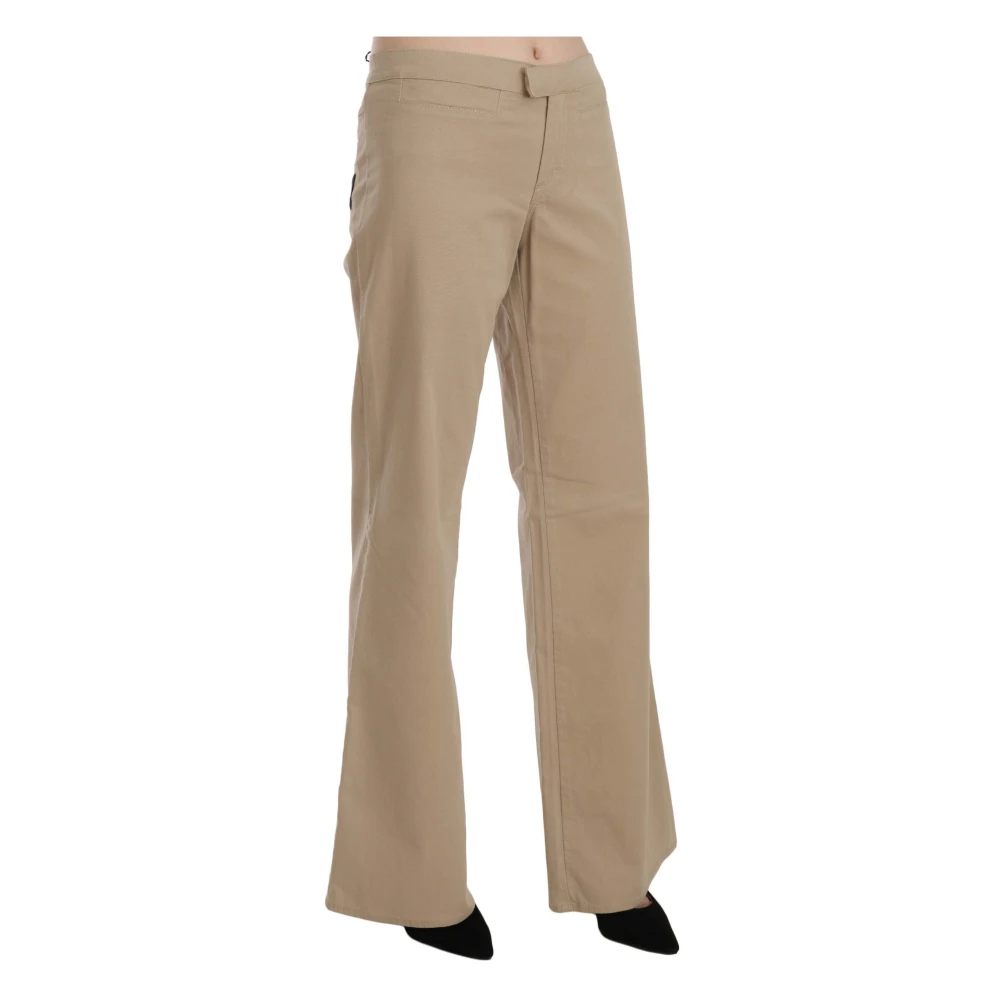 Just Cavalli Beige Flared Luxe Broek Beige Dames