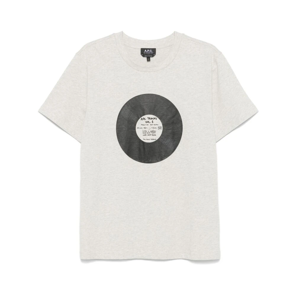 A.p.c. Beige Crew Neck T-shirt White Heren
