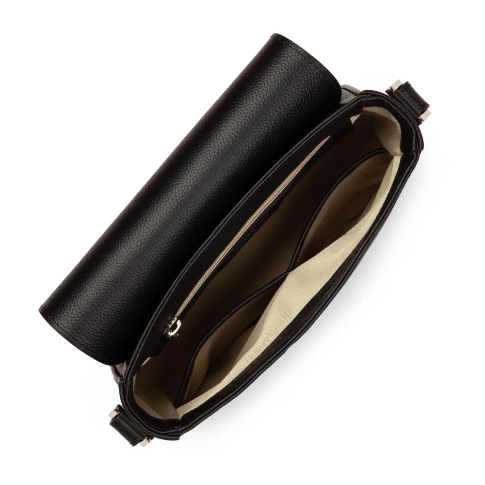 Lancaster Magnetische Flap Crossbody Tas Black Dames