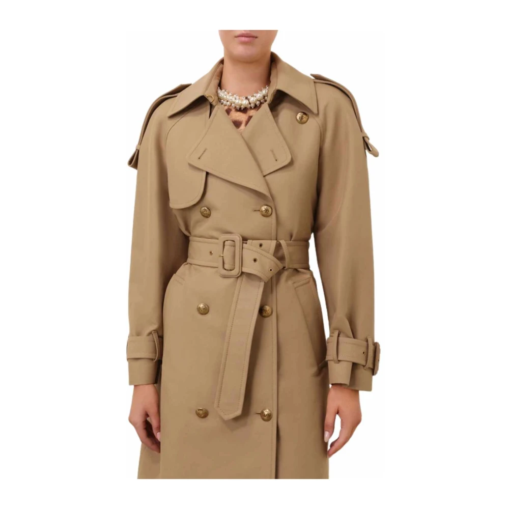 Zimmermann Khaki Crush Trench Coat Beige Dames