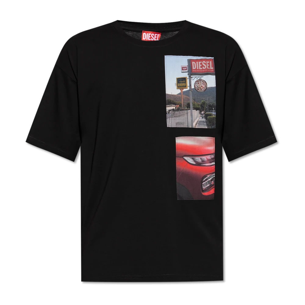Diesel Men's Black T-Shirts, M, T-Shirt T-Boxt-T3