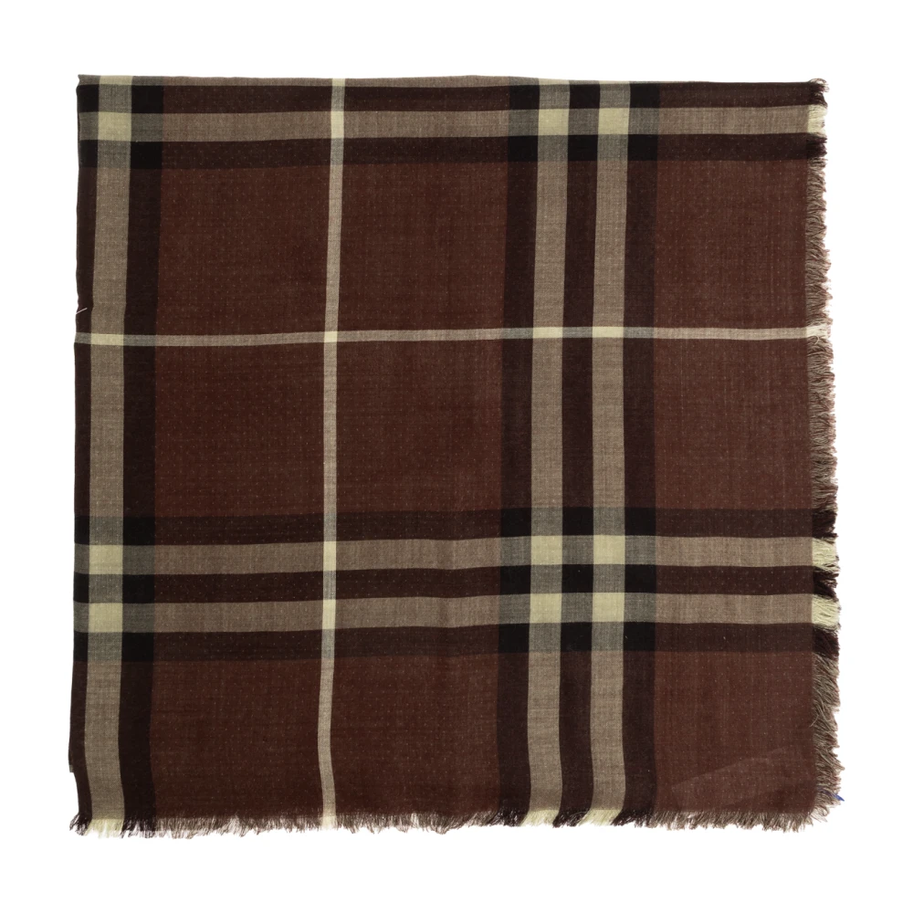 Burberry Unisex Bruin Accessoires One Size, Wol, Wool Scarf
