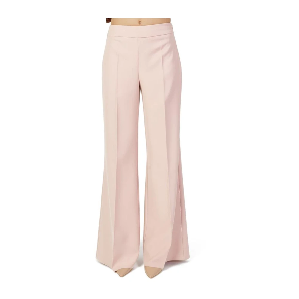 Sandro Ferrone Multicolor Palazzo Broek Polyester Mix Pink Dames