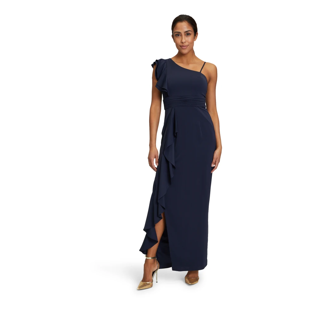 Vera Mont Elegante Cocktailjurk Glamour Silhouet Blue Dames