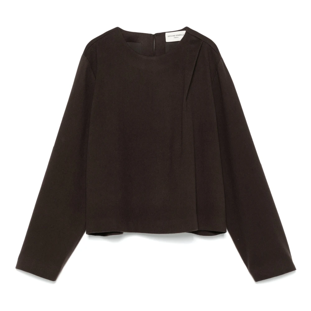 Officine Générale Donkere Koffie Zachte Italiaanse Top Brown Dames