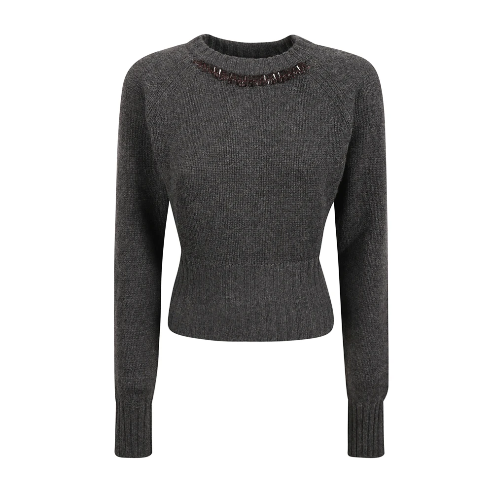 Fabiana Filippi Stijlvolle Sweater Collectie Gray Dames