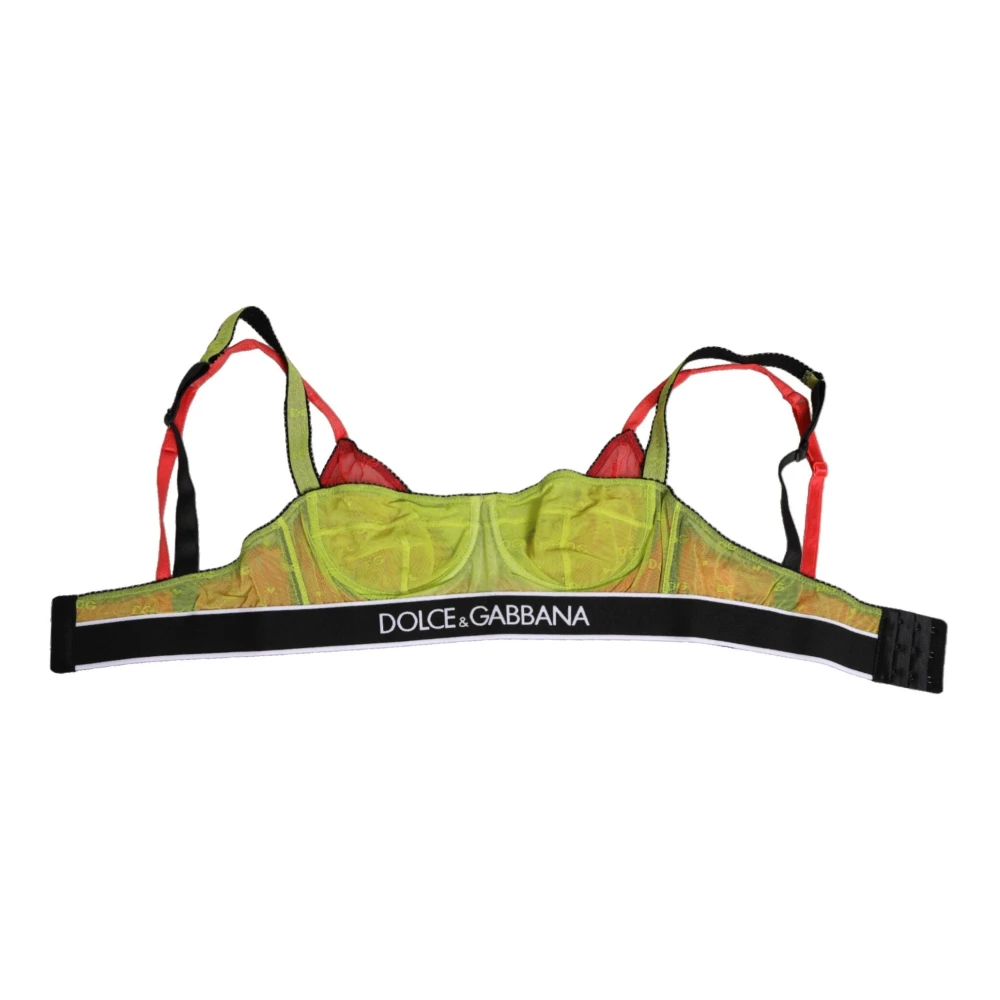 Dolce & Gabbana Women's Green Nylon Balconette Bra Underwear