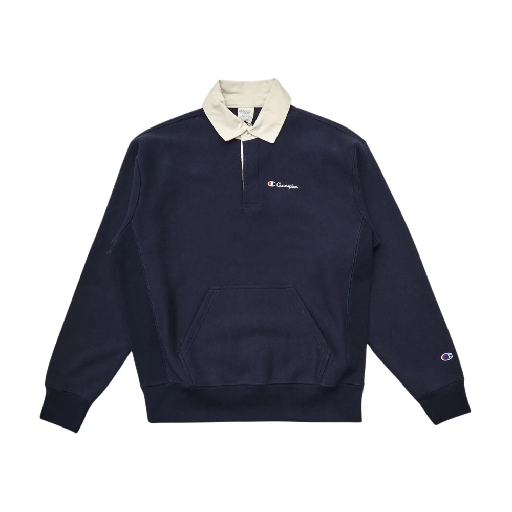 Champion Blå Reverse Weave Sweatshirt Blue, Herr