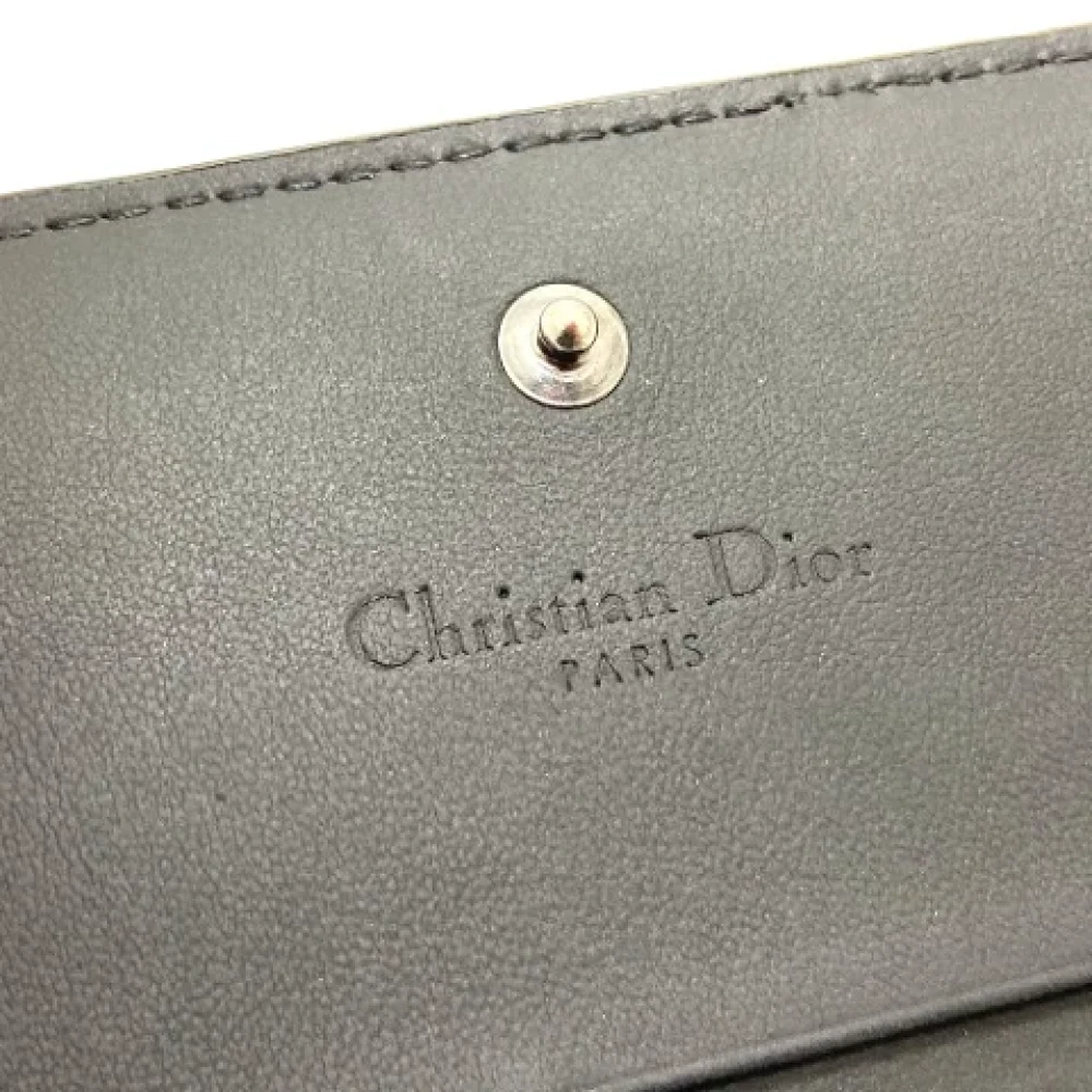 Dior Vintage Pre-owned Leather wallets Black Dames