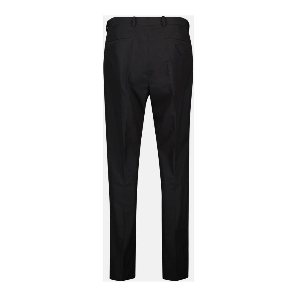 Prada Zwarte Katoenen Technische Broek Black Heren
