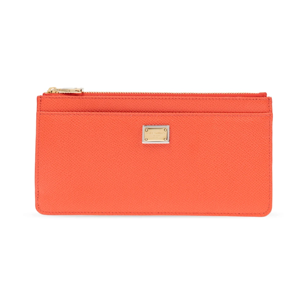 Dolce & Gabbana Portemonnee met een gegraveerde logotoepassing Orange Dames