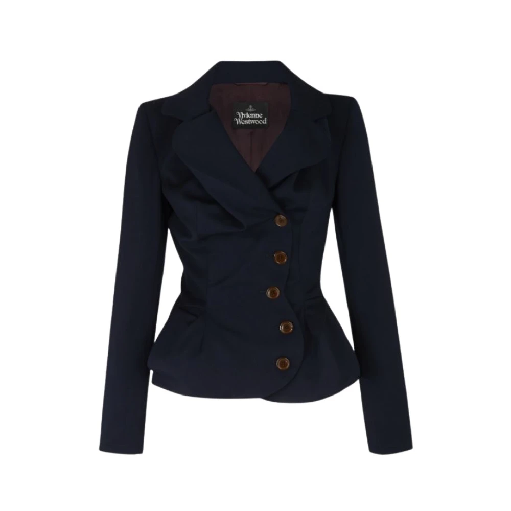 Vivienne Westwood , Blazers, Female, Blue, S, Drunken Tailored Jacket