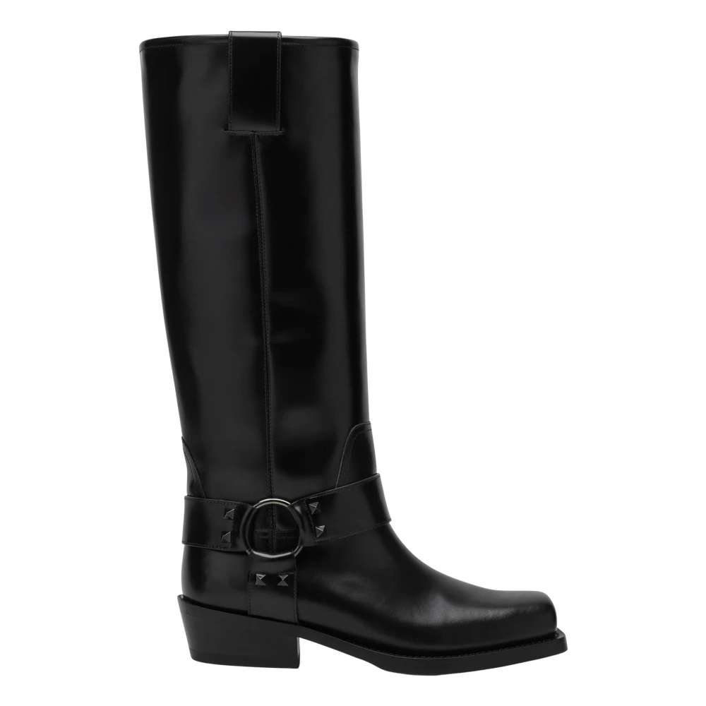 Valentino Garavani Women's Black Stivale Alto High Boots
