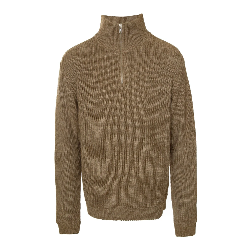 American Vintage Crashway Stickad Tröja med Turtleneck Brown, Herr