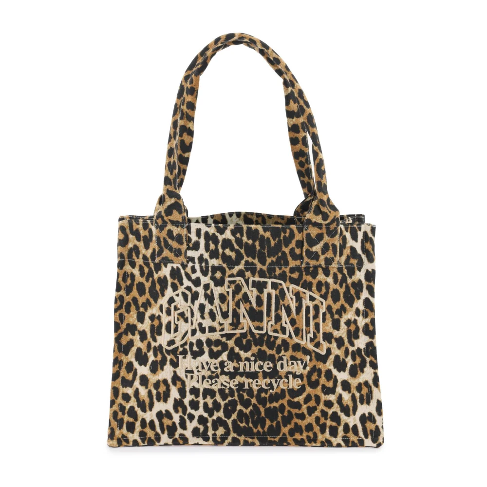 Animal Print Resirkulert Bomull Tote Bag