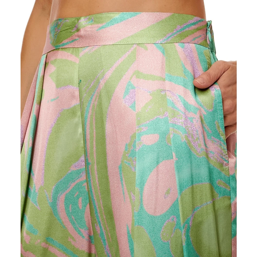 pinko Elegant Satin Lucido Green Pink Multicolor Dames
