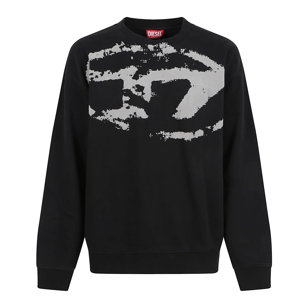 Diesel Herren Schwarz Er Crewneck Sweatshirt Aw25 Stil