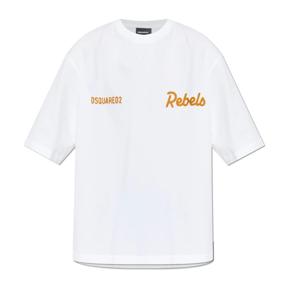 Dsquared2 Men's White Rebels T-Shirt - T-Shirts - M - Tops