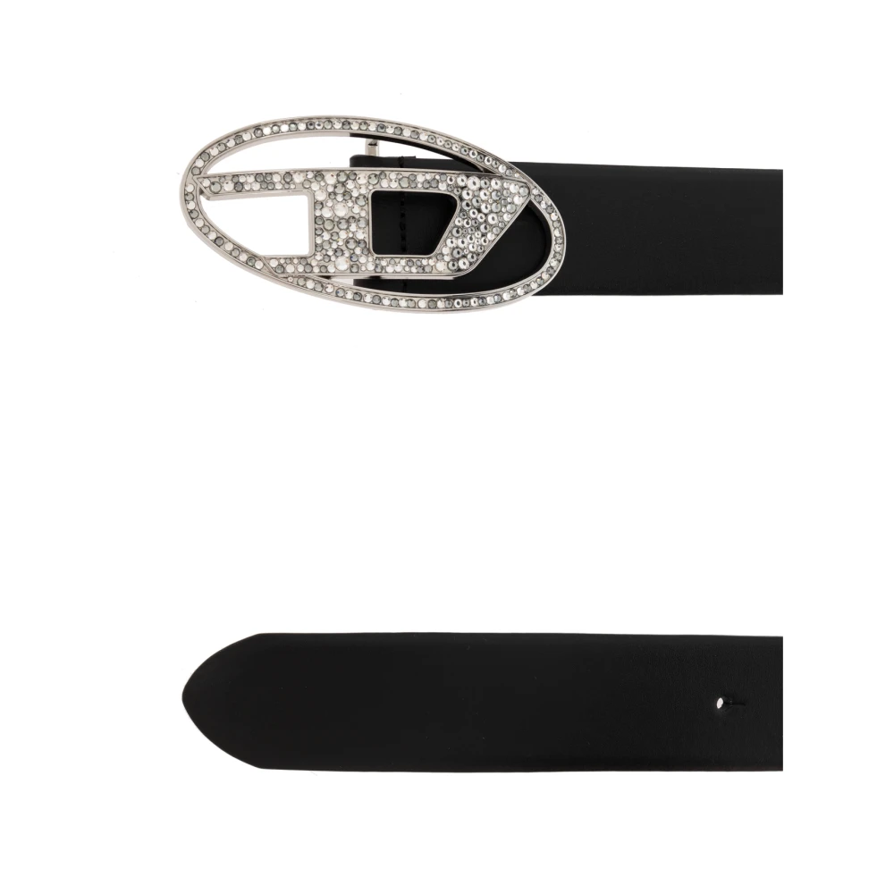 Diesel Riem met logo Black Dames