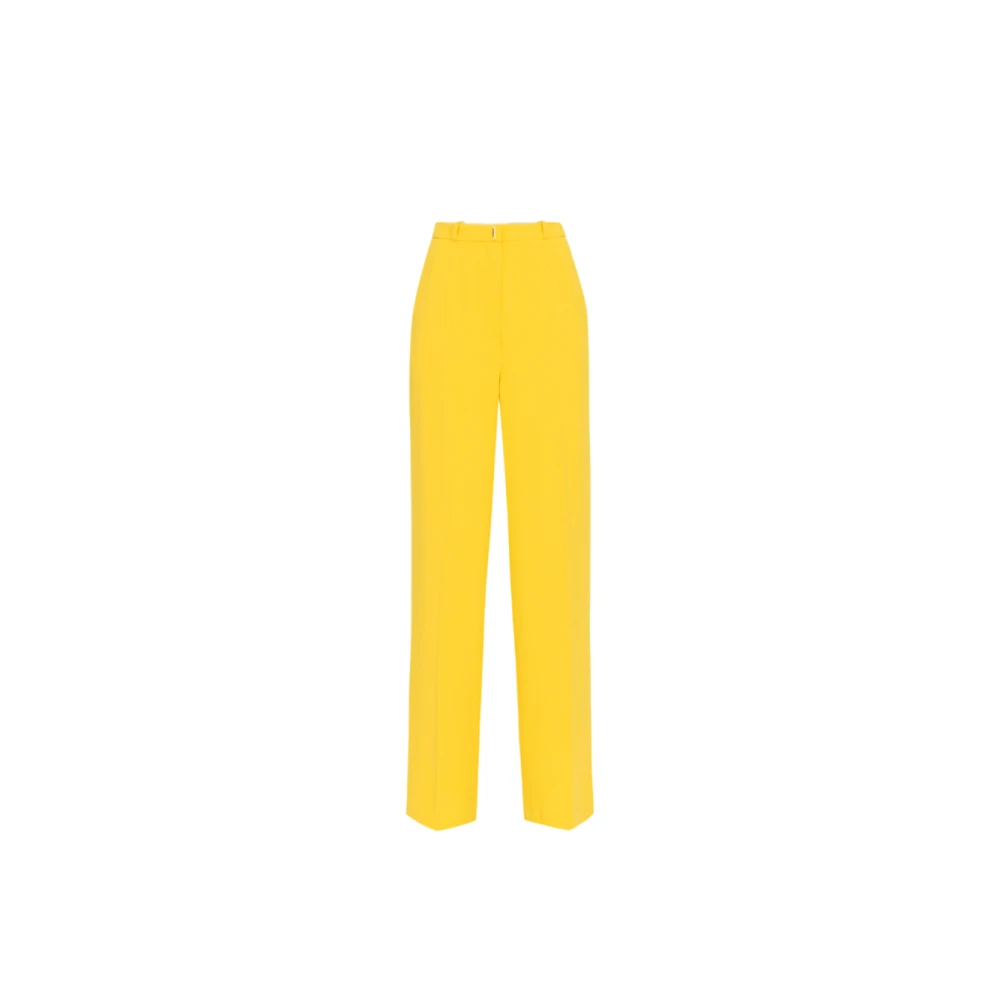 Elisabetta Franchi Gele Straight Leg Broek Yellow Dames