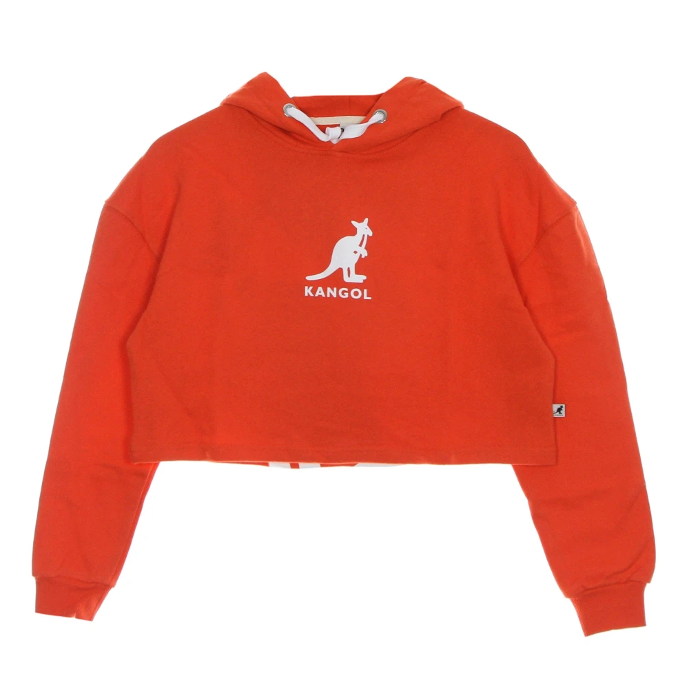Kangol Kersen Cropped Hoodie Lichtgewicht Sweatshirt Red Dames
