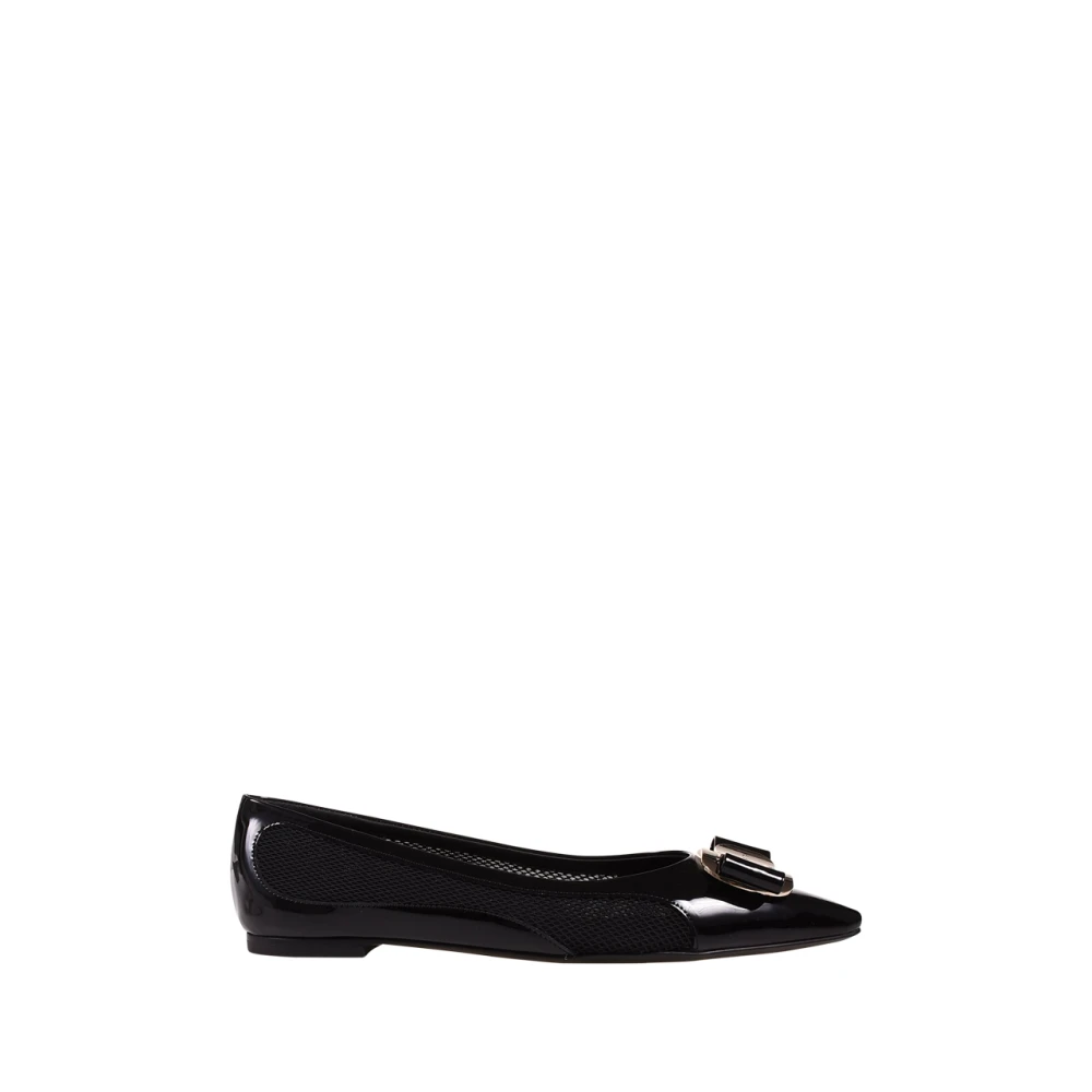 Salvatore Ferragamo Mesh Ballerina Black Dames