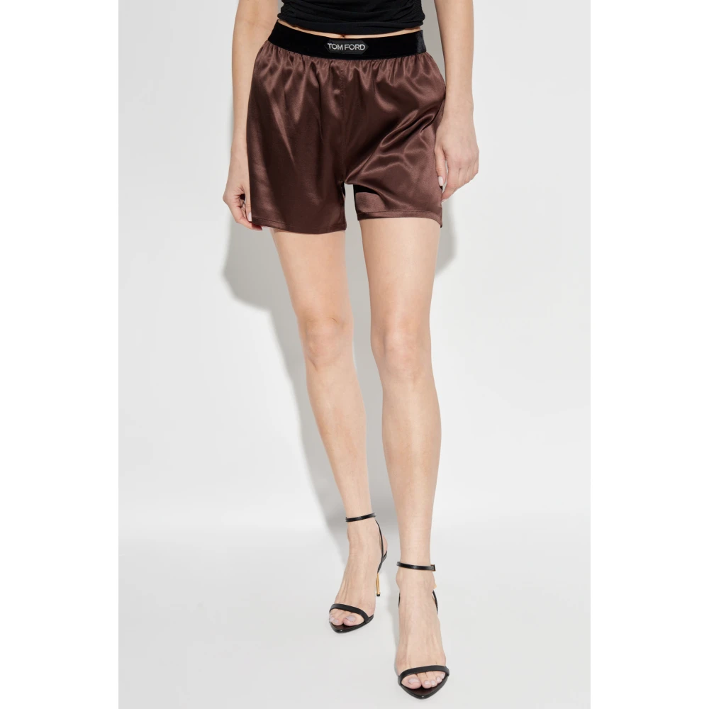 Tom Ford Zijden shorts Brown Dames