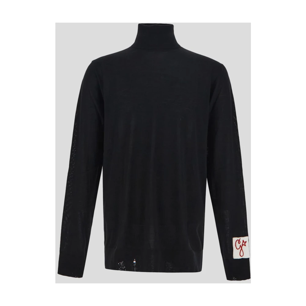 Golden Goose Stijlvolle Merino High Neck Sweater Black Heren
