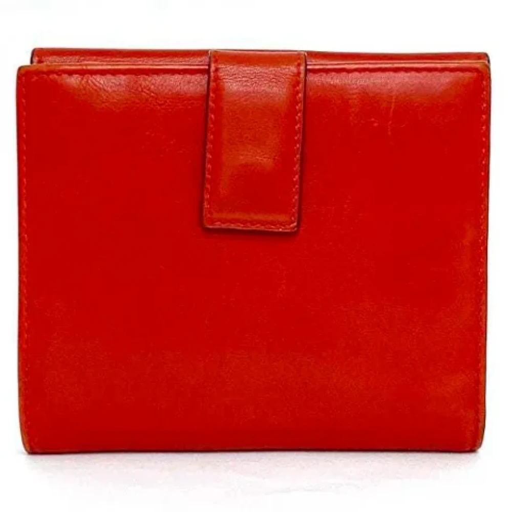 Salvatore Ferragamo Pre-owned Leather wallets Red Dames