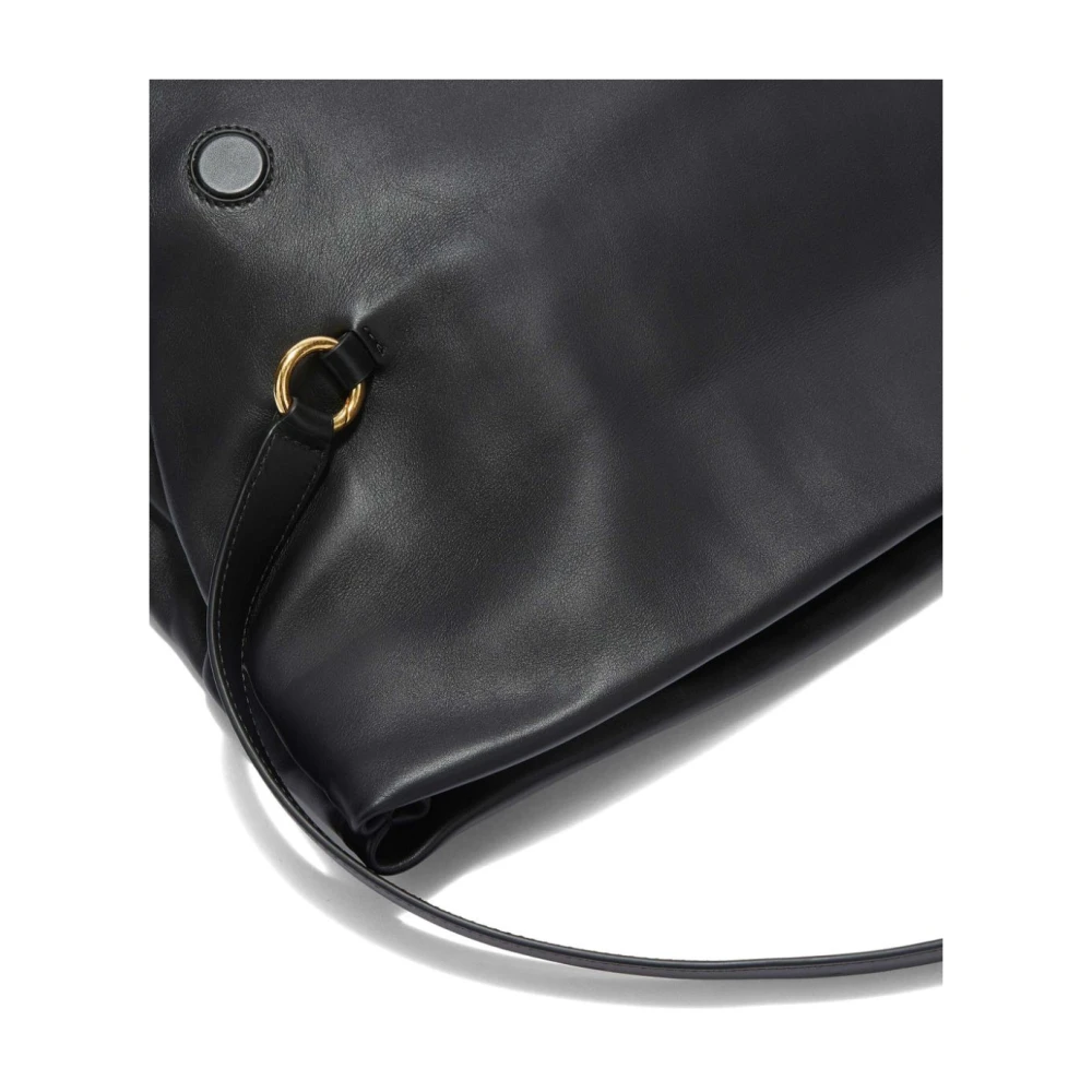 Jil Sander Zwarte Crossbody Rollup Tas Black Dames