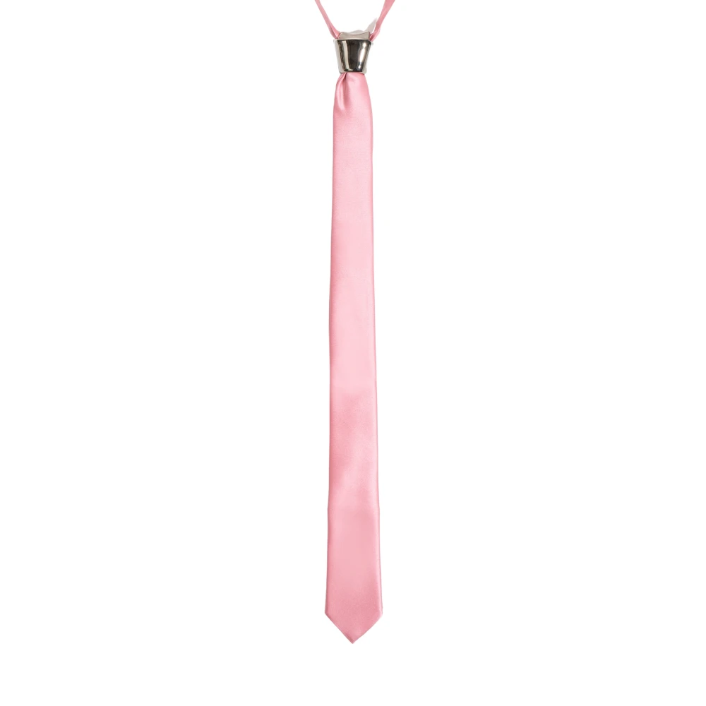 Corsinelabedoli Zijden stropdas met keramische knoop Pink Heren