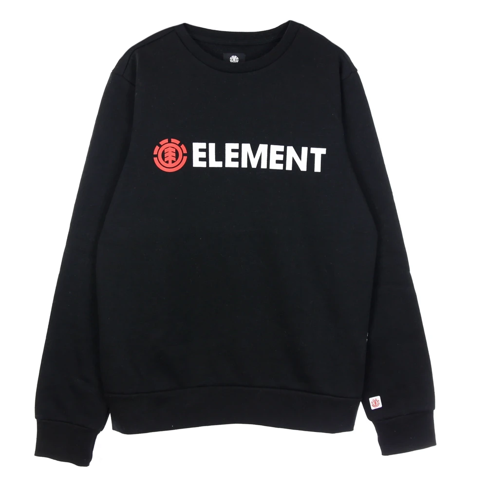 Element Zwarte Crewneck Sweatshirt voor Mannen Black Heren