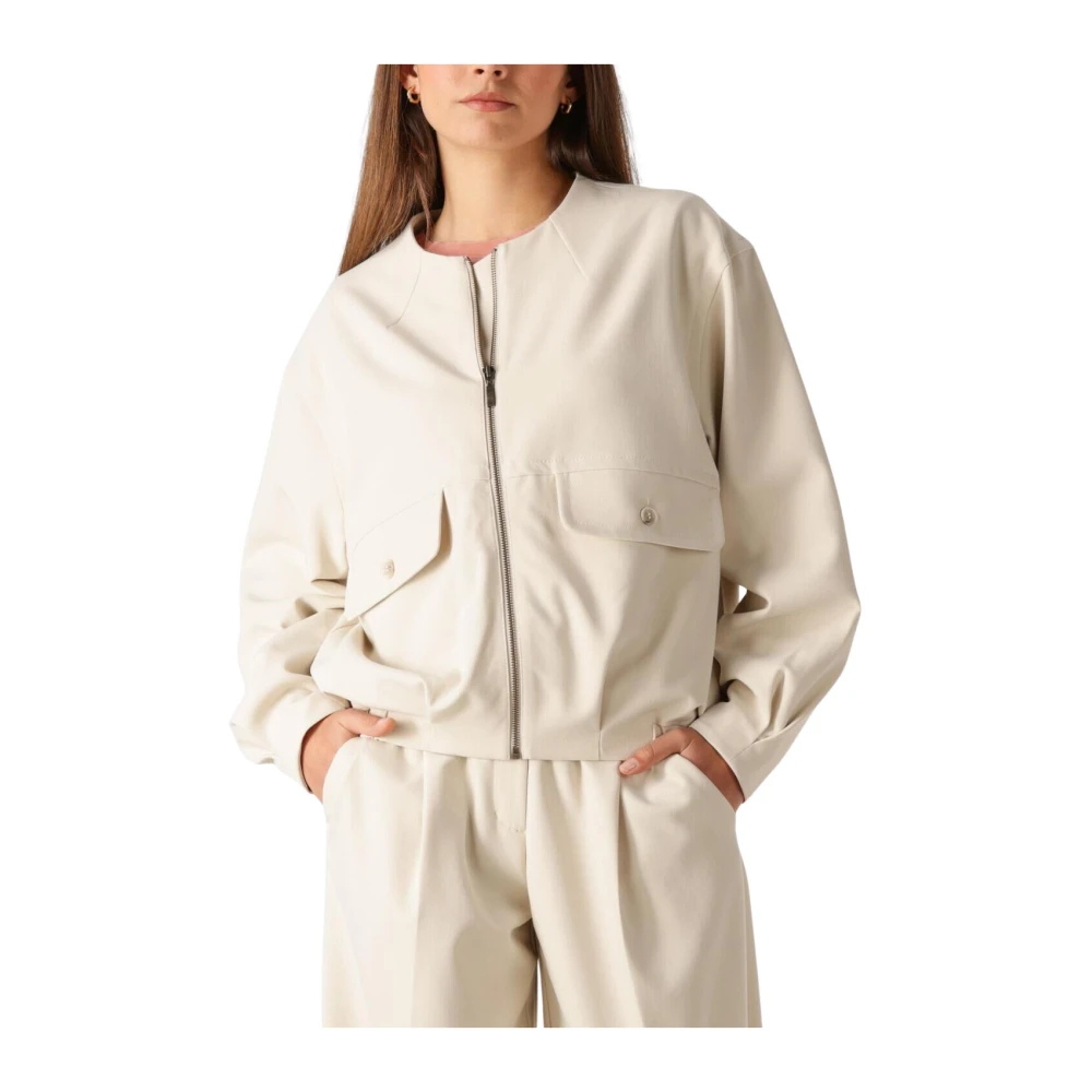Summum Woman Beige Jas voor veelzijdige stijl Beige Dames