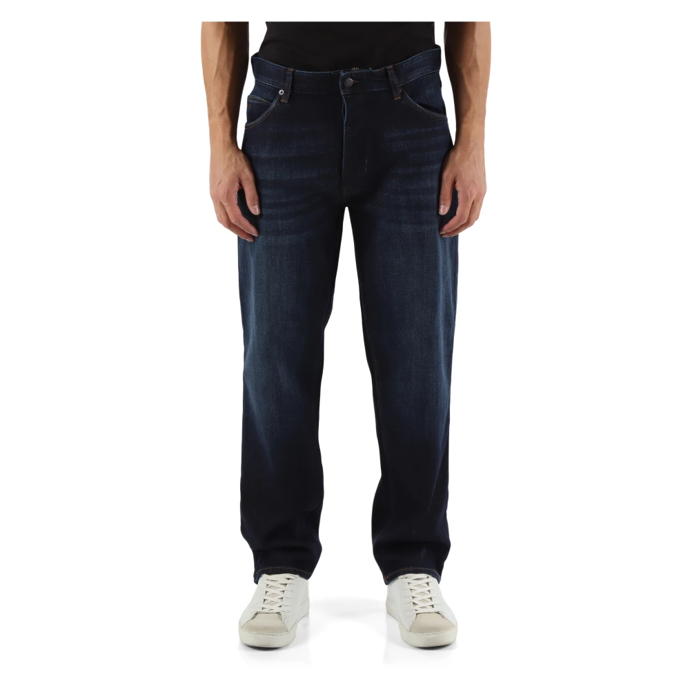 Emporio Armani Loszittende Jeans met Vijf Zakken Blue Heren
