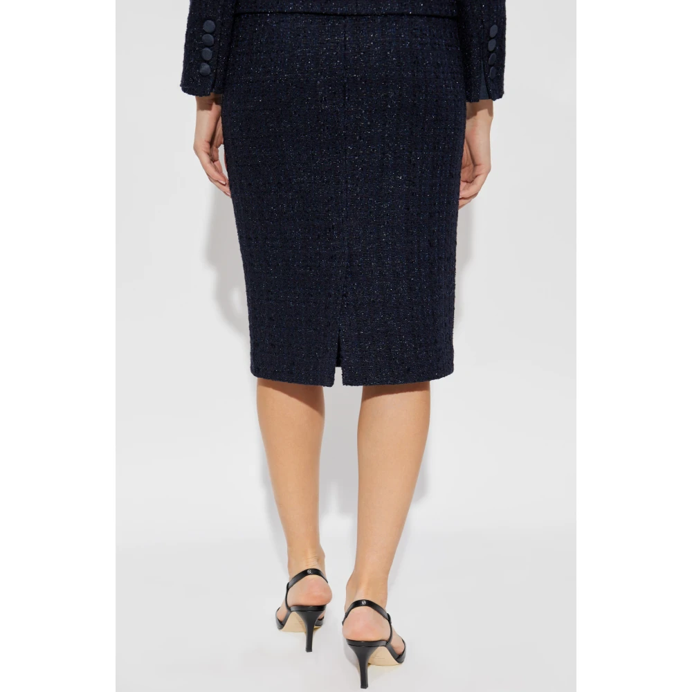 Emporio Armani Tweed rok Blue Dames