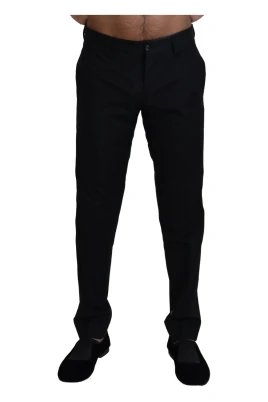 Elegant Svart Bomullbyxor