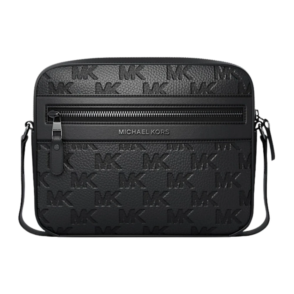 Michael Kors Men's Black Jet Set Signature Logo Crossbody Bag