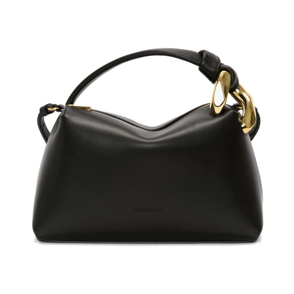 JW Anderson Zwarte Schoudertas met Kettingdetail Black Dames