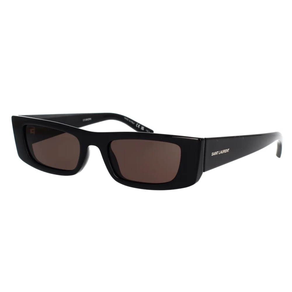 Saint Laurent Unisex Black Rectangular Sunglasses Sl 553 001