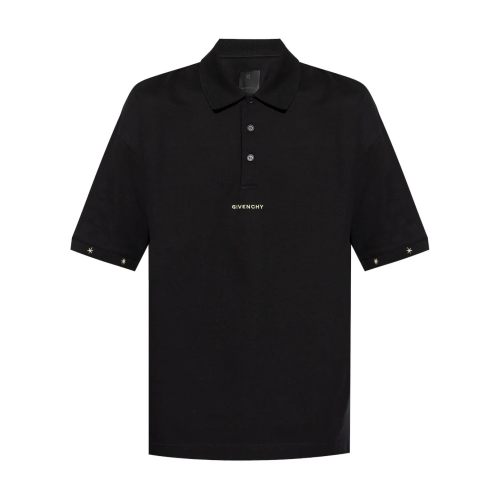 Givenchy Polo Shirt met geborduurd detail Black Heren