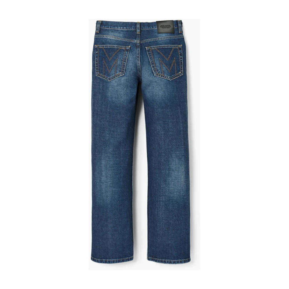Marc Jacobs Indigo Denim Straight-Fit Jeans met Borduurwerk Blue Dames