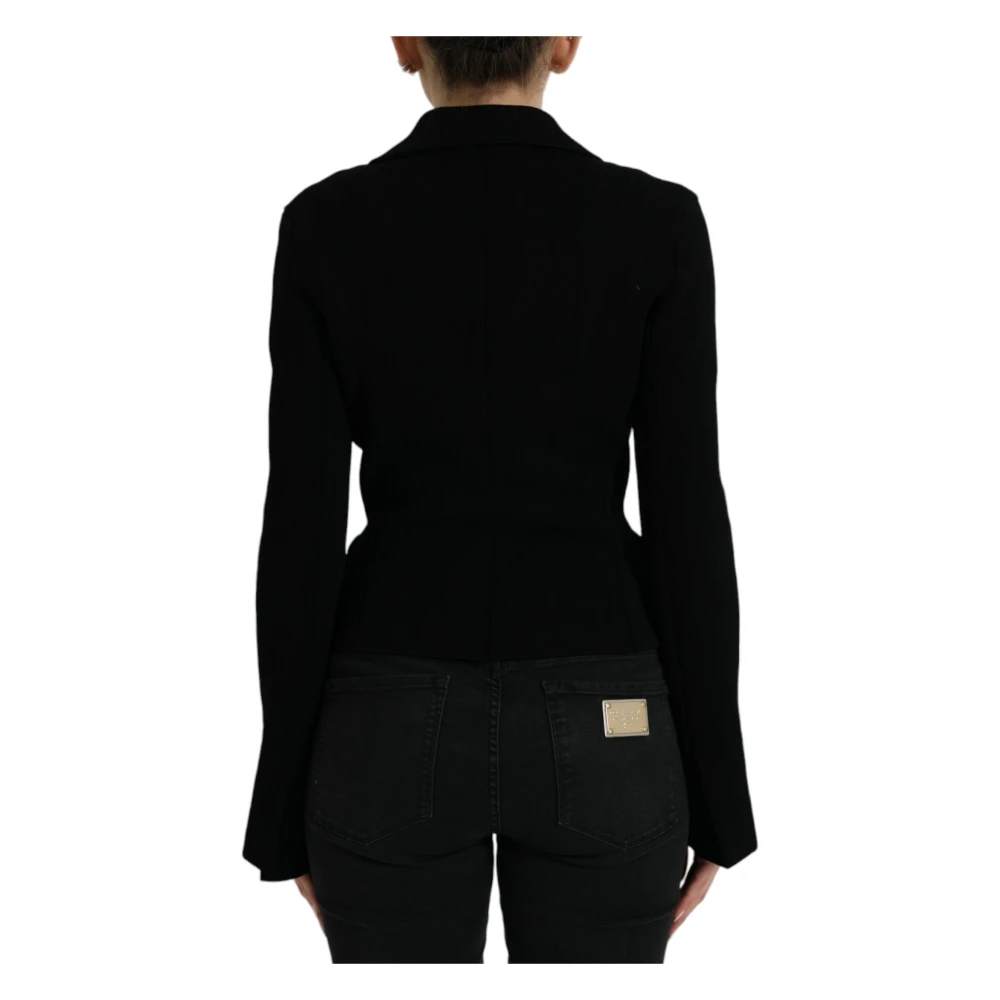 Dolce & Gabbana Elegante Zwarte Designer Blazer Vrouwen Black Dames