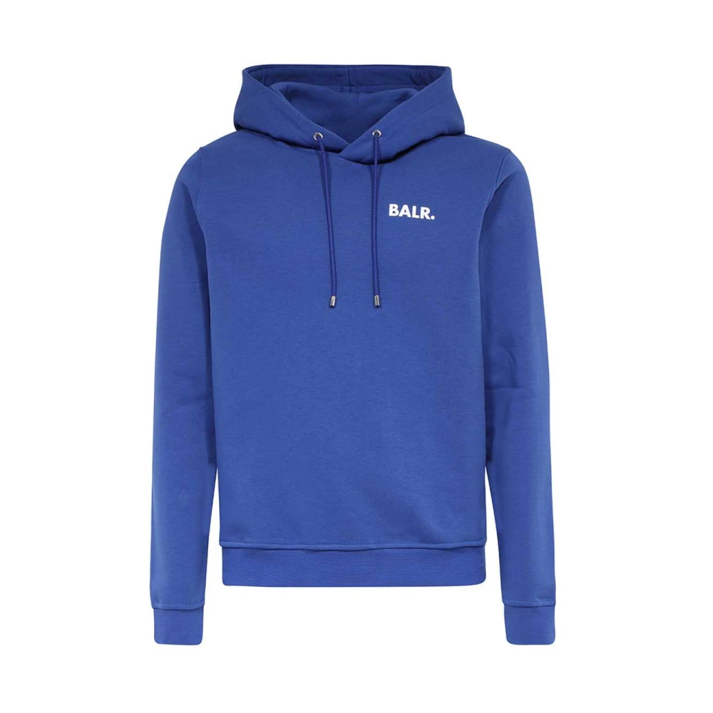 Balr. Geribbelde Hoodie met Logo Print Blue Heren
